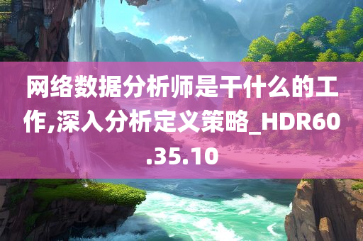 网络数据分析师是干什么的工作,深入分析定义策略_HDR60.35.10