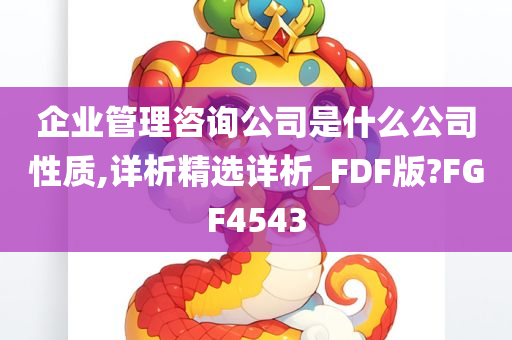 企业管理咨询公司是什么公司性质,详析精选详析_FDF版?FGF4543