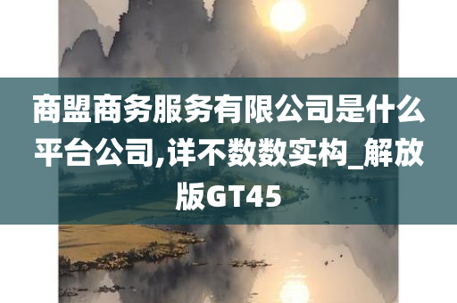 商盟商务服务有限公司是什么平台公司,详不数数实构_解放版GT45