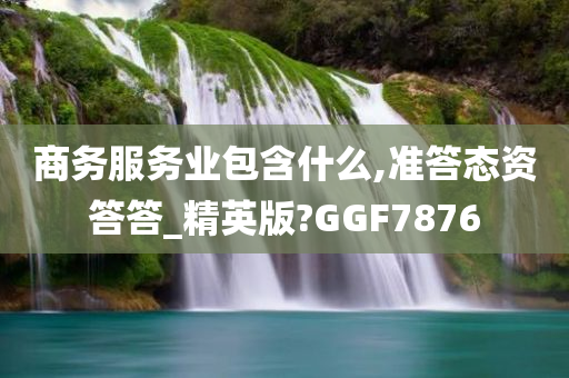 商务服务业包含什么,准答态资答答_精英版?GGF7876