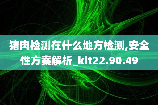 猪肉检测在什么地方检测,安全性方案解析_kit22.90.49