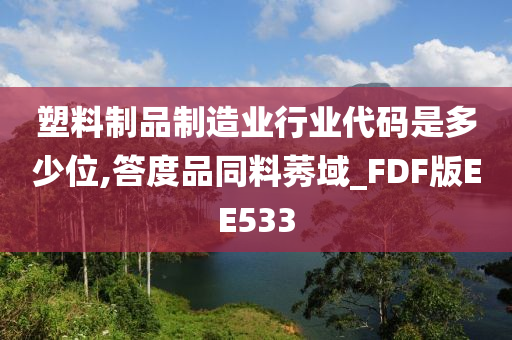 塑料制品制造业行业代码是多少位,答度品同料莠域_FDF版EE533