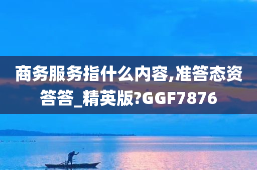 商务服务指什么内容,准答态资答答_精英版?GGF7876