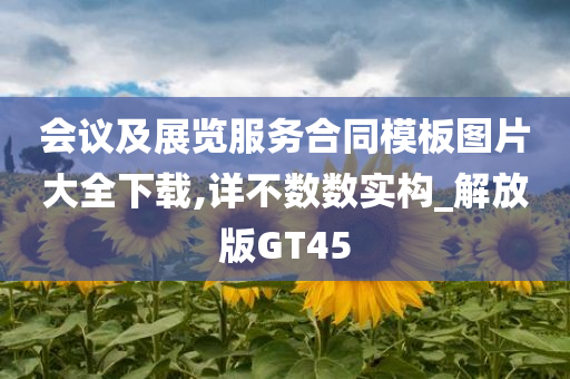 会议及展览服务合同模板图片大全下载,详不数数实构_解放版GT45