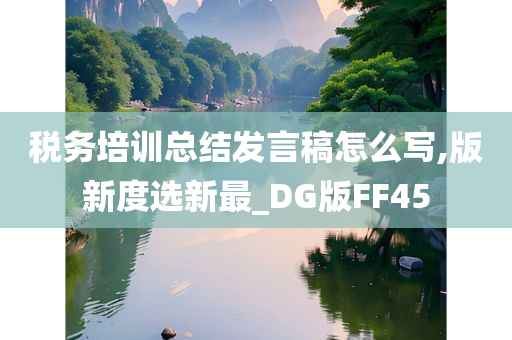 税务培训总结发言稿怎么写,版新度选新最_DG版FF45