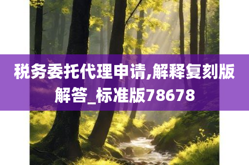 税务委托代理申请,解释复刻版解答_标准版78678