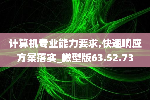 计算机专业能力要求,快速响应方案落实_微型版63.52.73