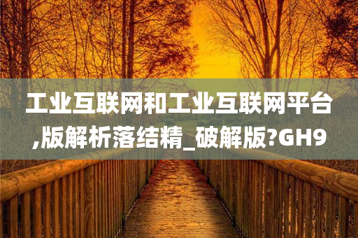 工业互联网和工业互联网平台,版解析落结精_破解版?GH9