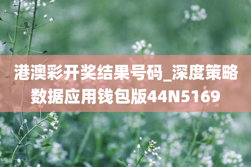 港澳彩开奖结果号码_深度策略数据应用钱包版44N5169