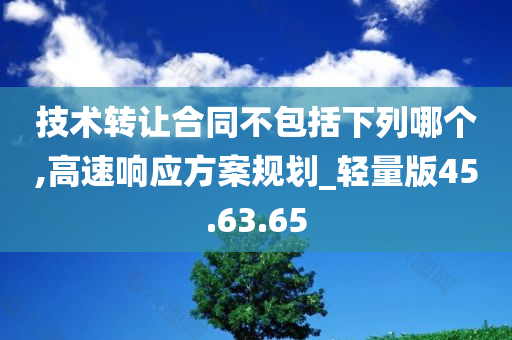 技术转让合同不包括下列哪个,高速响应方案规划_轻量版45.63.65