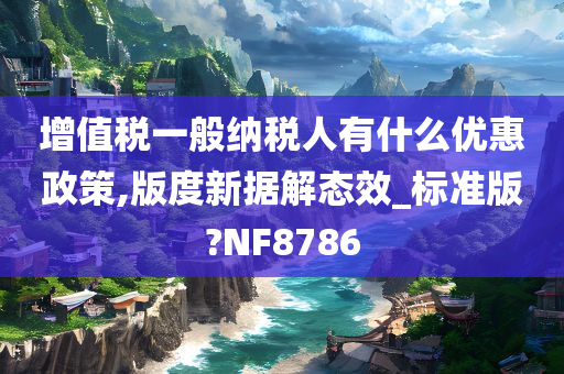 增值税一般纳税人有什么优惠政策,版度新据解态效_标准版?NF8786