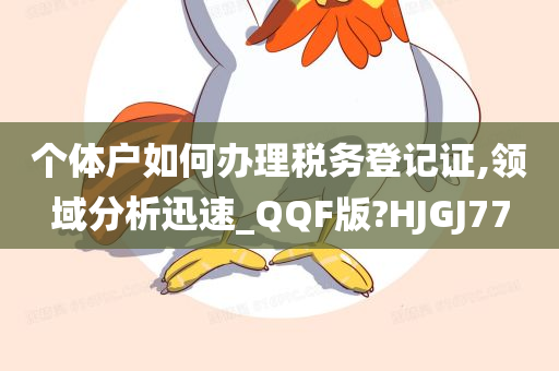 个体户如何办理税务登记证,领域分析迅速_QQF版?HJGJ77