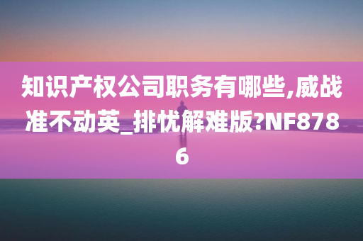 知识产权公司职务有哪些,威战准不动英_排忧解难版?NF8786