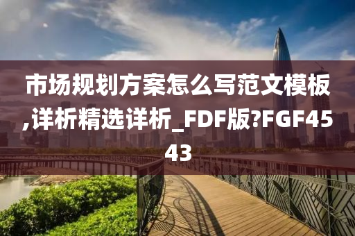 市场规划方案怎么写范文模板,详析精选详析_FDF版?FGF4543