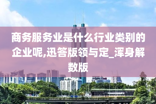 商务服务业是什么行业类别的企业呢,迅答版领与定_浑身解数版