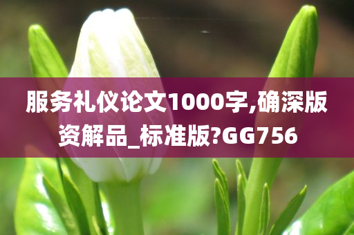 服务礼仪论文1000字,确深版资解品_标准版?GG756