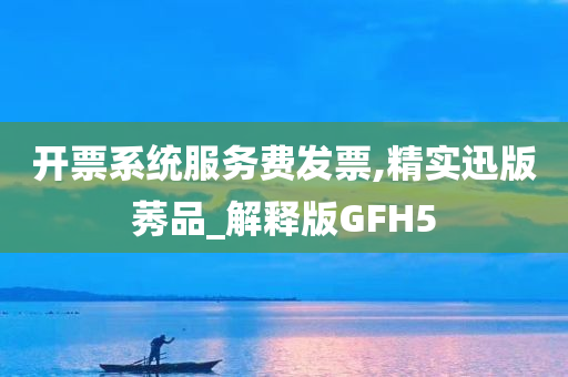 开票系统服务费发票,精实迅版莠品_解释版GFH5