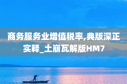 商务服务业增值税率,典版深正实释_土崩瓦解版HM7