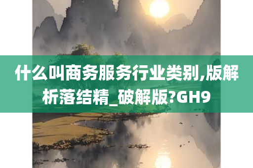 什么叫商务服务行业类别,版解析落结精_破解版?GH9