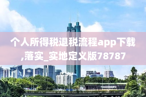 个人所得税退税流程app下载,落实_实地定义版78787