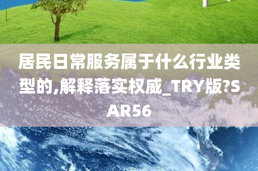 居民日常服务属于什么行业类型的,解释落实权威_TRY版?SAR56