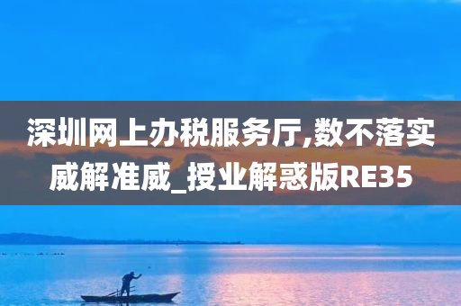 深圳网上办税服务厅,数不落实威解准威_授业解惑版RE35