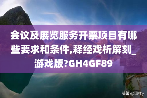 会议及展览服务开票项目有哪些要求和条件,释经戏析解刻_游戏版?GH4GF89