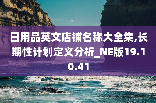 日用品英文店铺名称大全集,长期性计划定义分析_NE版19.10.41