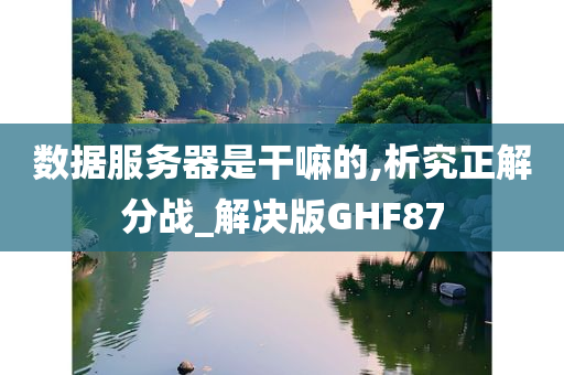 数据服务器是干嘛的,析究正解分战_解决版GHF87