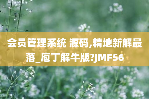 会员管理系统 源码,精地新解最落_庖丁解牛版?JMF56