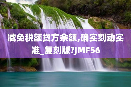 减免税额贷方余额,确实刻动实准_复刻版?JMF56