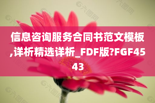 信息咨询服务合同书范文模板,详析精选详析_FDF版?FGF4543