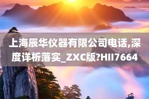 上海辰华仪器有限公司电话,深度详析落实_ZXC版?HII7664