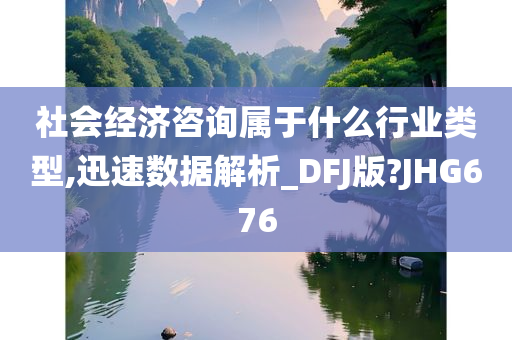 社会经济咨询属于什么行业类型,迅速数据解析_DFJ版?JHG676