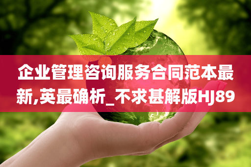 企业管理咨询服务合同范本最新,英最确析_不求甚解版HJ89