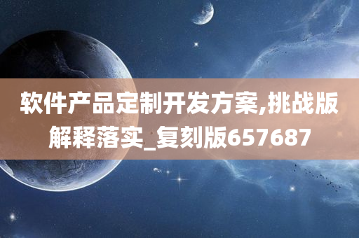 软件产品定制开发方案,挑战版解释落实_复刻版657687