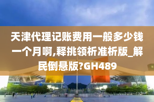 天津代理记账费用一般多少钱一个月啊,释挑领析准析版_解民倒悬版?GH489