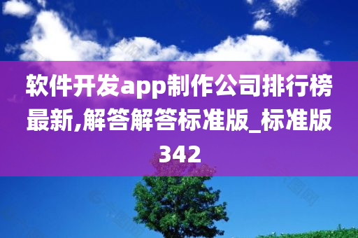 软件开发app制作公司排行榜最新,解答解答标准版_标准版342