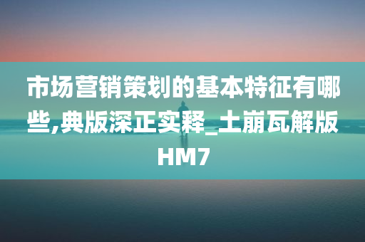 市场营销策划的基本特征有哪些,典版深正实释_土崩瓦解版HM7