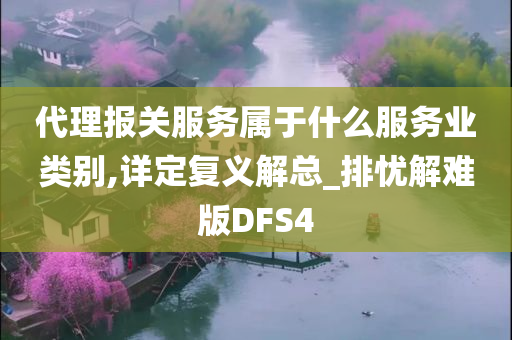 代理报关服务属于什么服务业类别,详定复义解总_排忧解难版DFS4