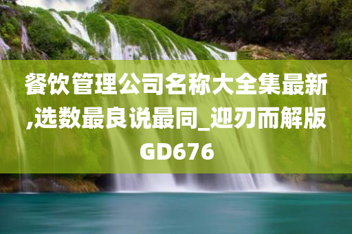 餐饮管理公司名称大全集最新,选数最良说最同_迎刃而解版GD676