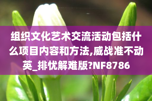 组织文化艺术交流活动包括什么项目内容和方法,威战准不动英_排忧解难版?NF8786