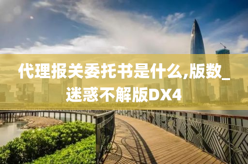 代理报关委托书是什么,版数_迷惑不解版DX4