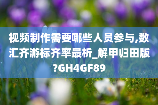 视频制作需要哪些人员参与,数汇齐游标齐率最析_解甲归田版?GH4GF89