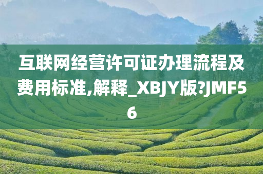 互联网经营许可证办理流程及费用标准,解释_XBJY版?JMF56