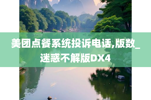 美团点餐系统投诉电话,版数_迷惑不解版DX4