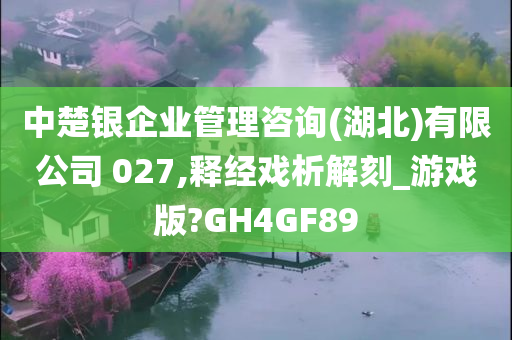 中楚银企业管理咨询(湖北)有限公司 027,释经戏析解刻_游戏版?GH4GF89