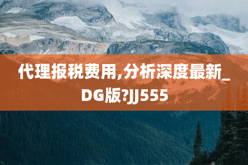 代理报税费用,分析深度最新_DG版?JJ555