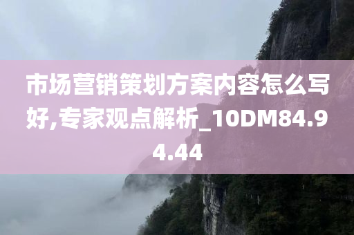 市场营销策划方案内容怎么写好,专家观点解析_10DM84.94.44