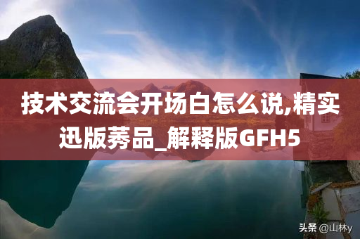 技术交流会开场白怎么说,精实迅版莠品_解释版GFH5